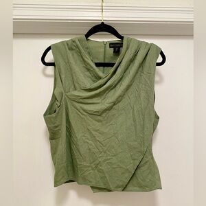 House of Harlow 1960 Draped Sleeveless Top in Sage Green